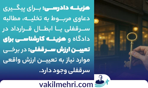 هزینه‌های حقوقی مرتبط با سرقفلی