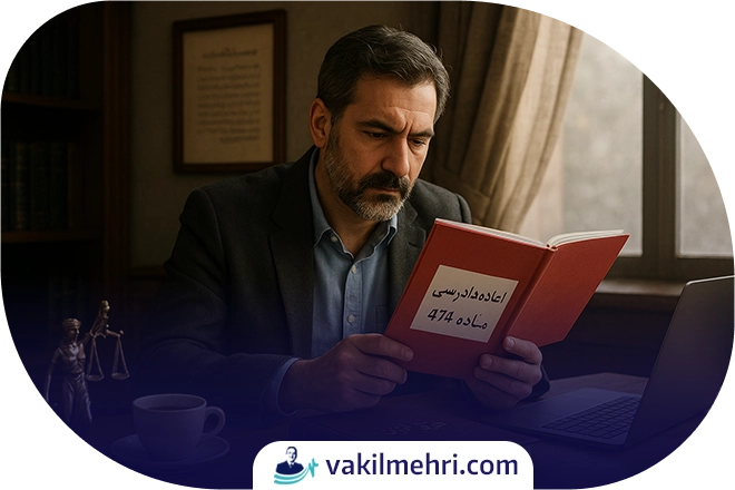 نقش وکیل در اعمال ماده 474
