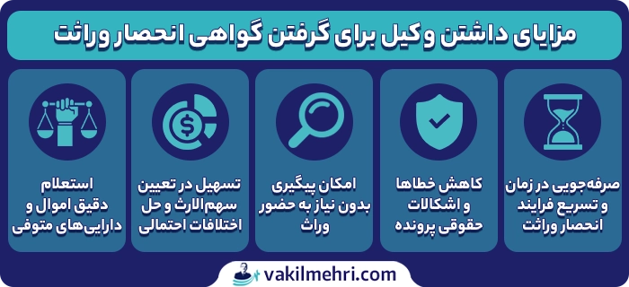 داشتن وکیل برای گرفتن گواهی انحصار وراثت