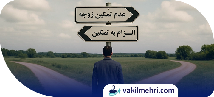 تفاوت الزام به تمکین و عدم تمکین زوجه