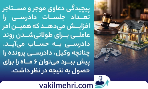 پرونده ها و دعاوی موجر و مستاجر چه مدت زمان طول می کشد؟